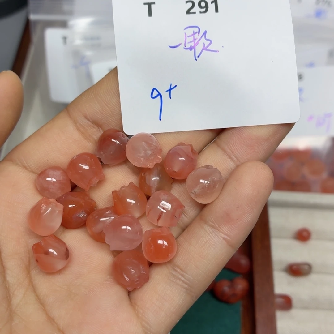 南红玛瑙合金珠宝半成品T291