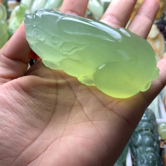 蛇纹石玉未镶嵌岫玉手把件