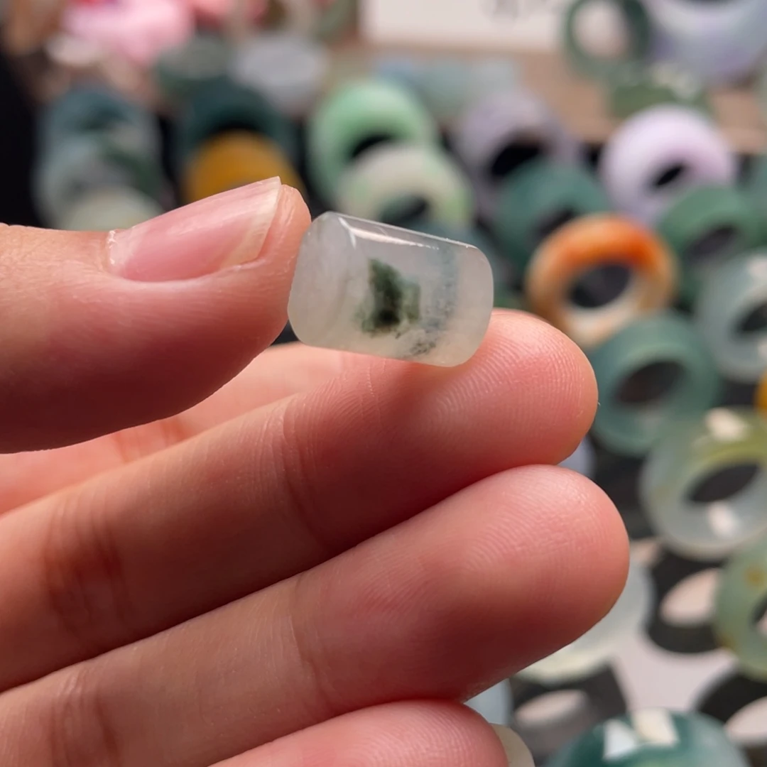 定制翡翠未镶嵌  圣诞节桶珠