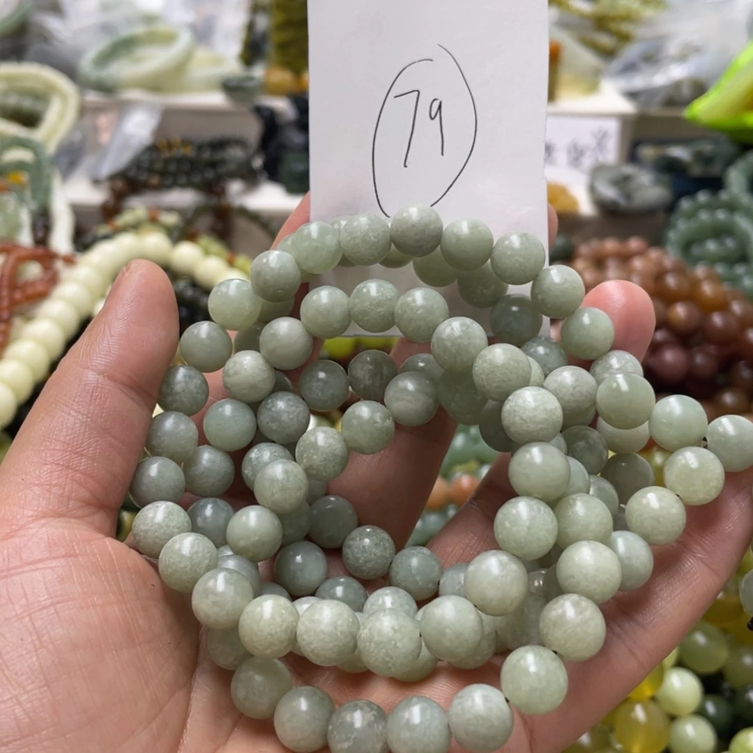 蛇纹石玉手链未镶嵌