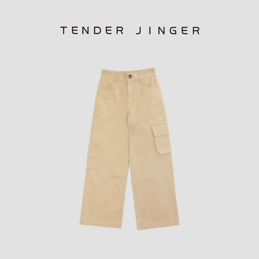 Tender Jinger【天菜工装裤】时尚工装阔腿裤T53WY363D