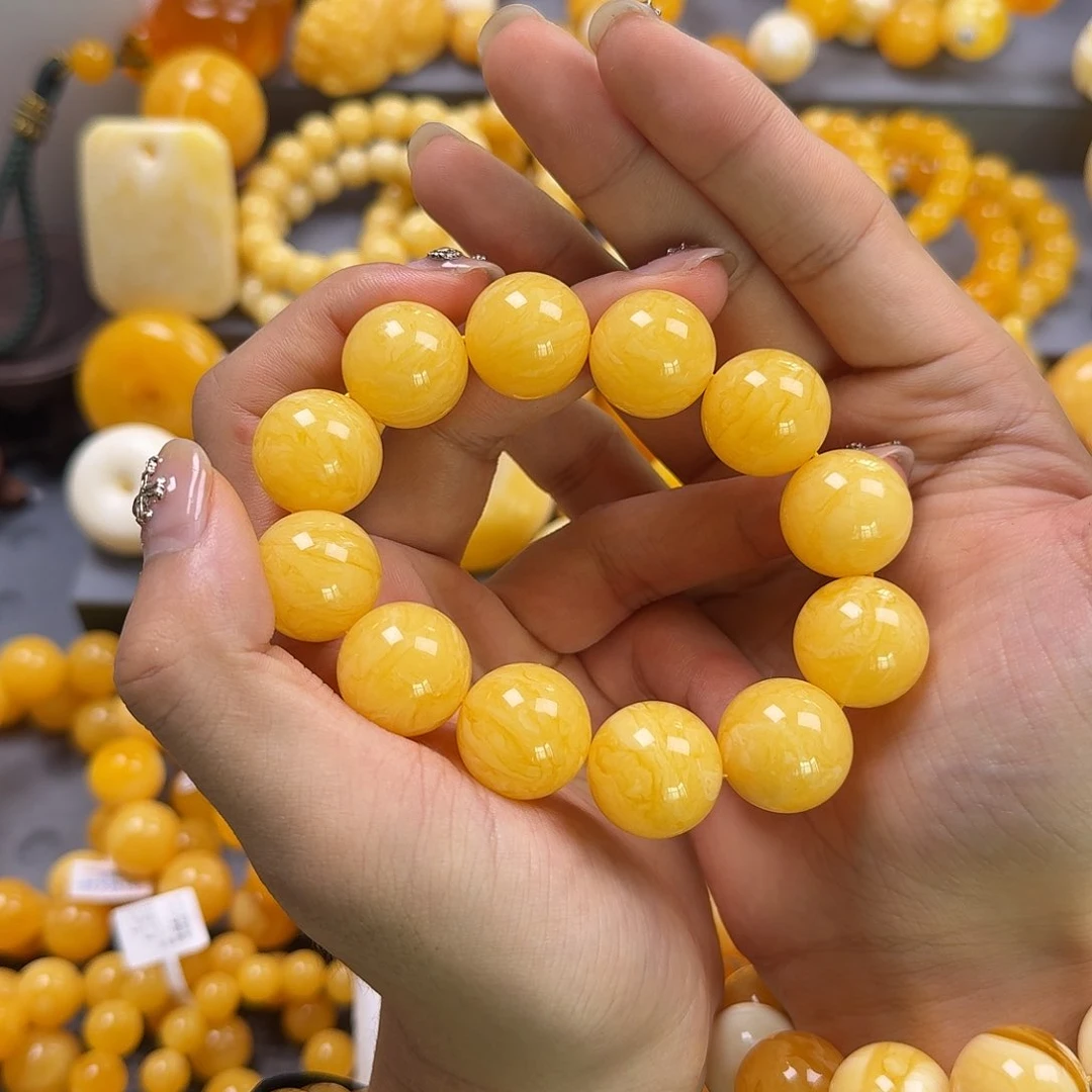 蜜蜡珠宝奇石未镶嵌同料19mm