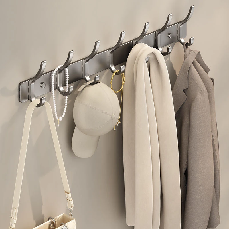 挂衣钩入户门后无痕粘钩免打孔壁挂式墙上衣服挂钩玄关高档排钩