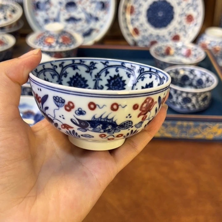 摆件景德镇陶瓷茶器百宝箱