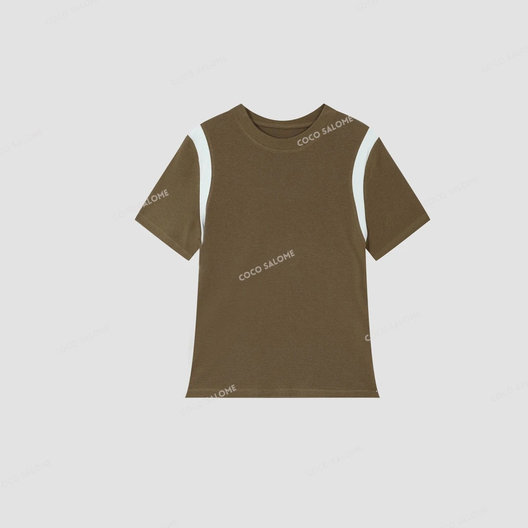 安安推荐【双肩包】天丝羊毛休闲百搭轻奢短袖BL-TXS51125622S