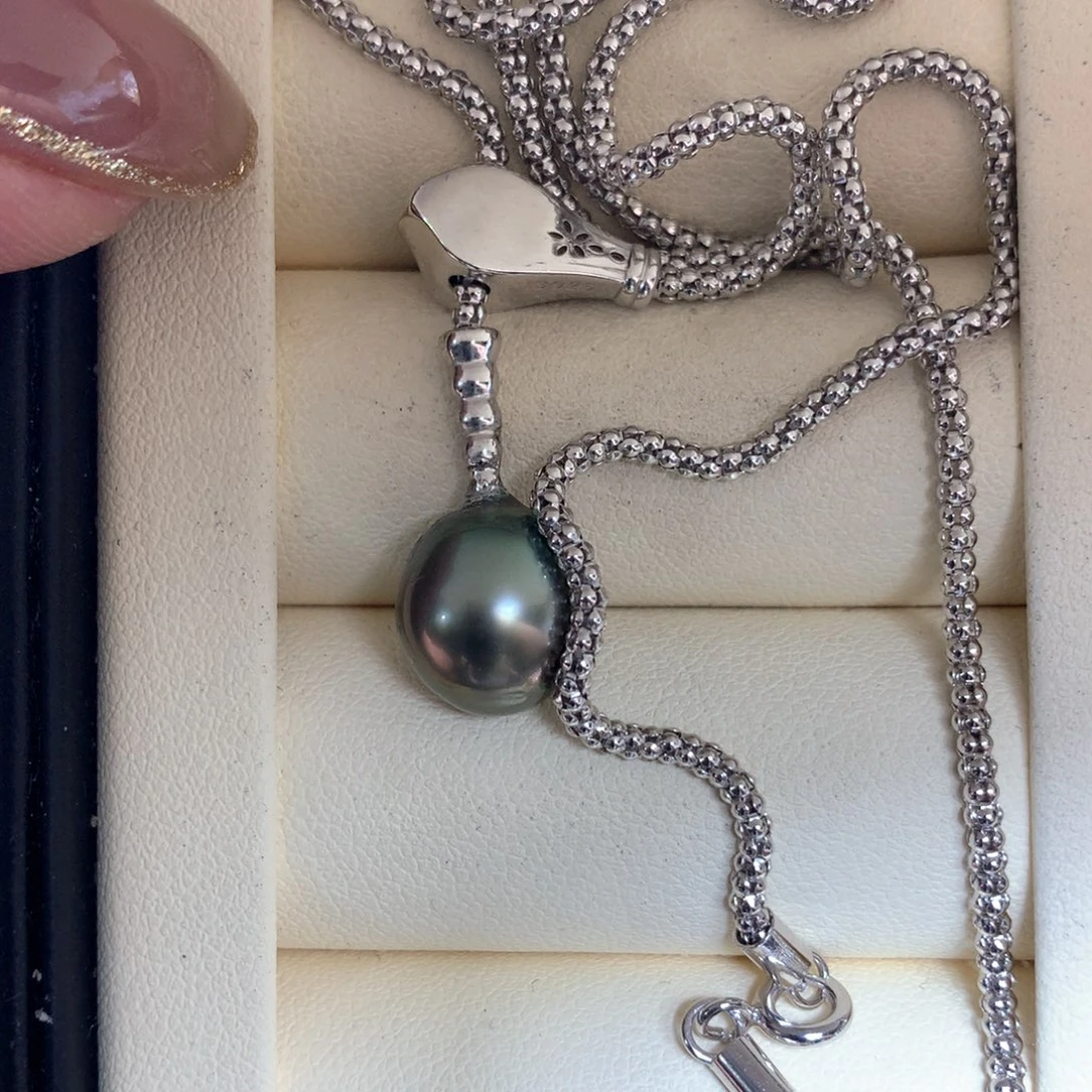 海水珍珠银S925镶嵌颈饰