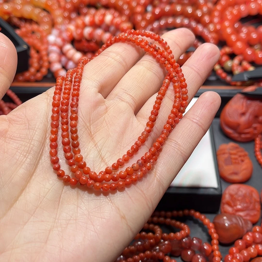 南红玛瑙手链未镶嵌