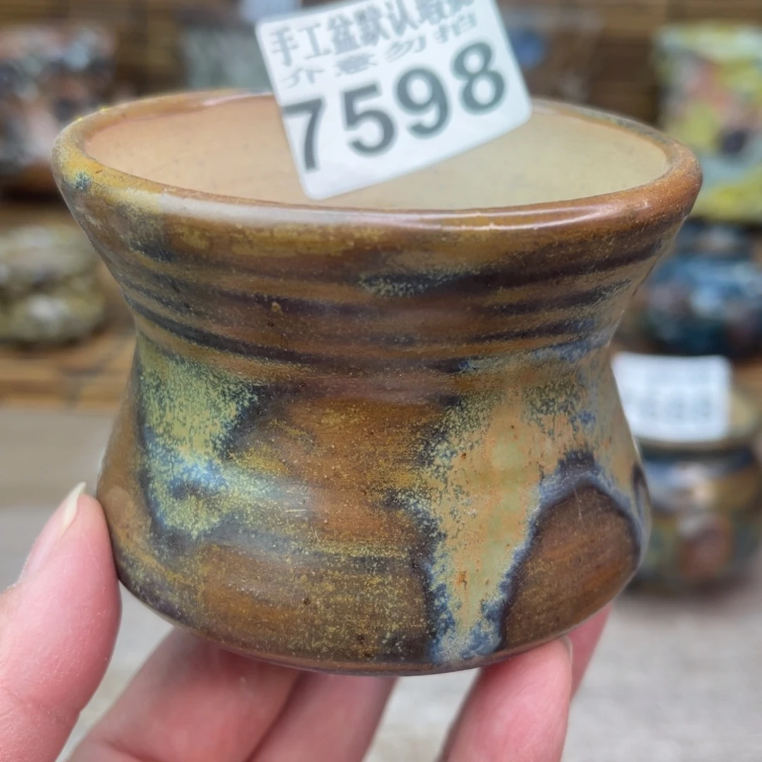 手工花盆默认瑕疵完美者勿拍