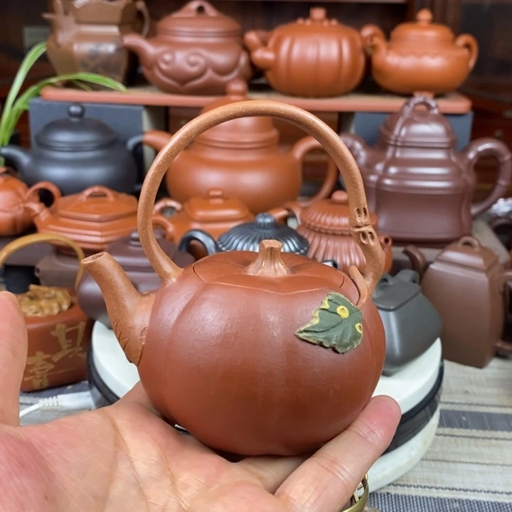 紫砂茶壶南瓜提梁180cc双十一特价
