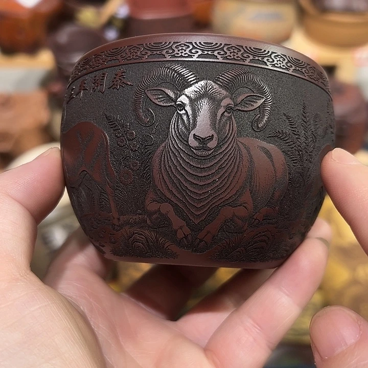 紫砂茶杯宜兴紫砂主人杯