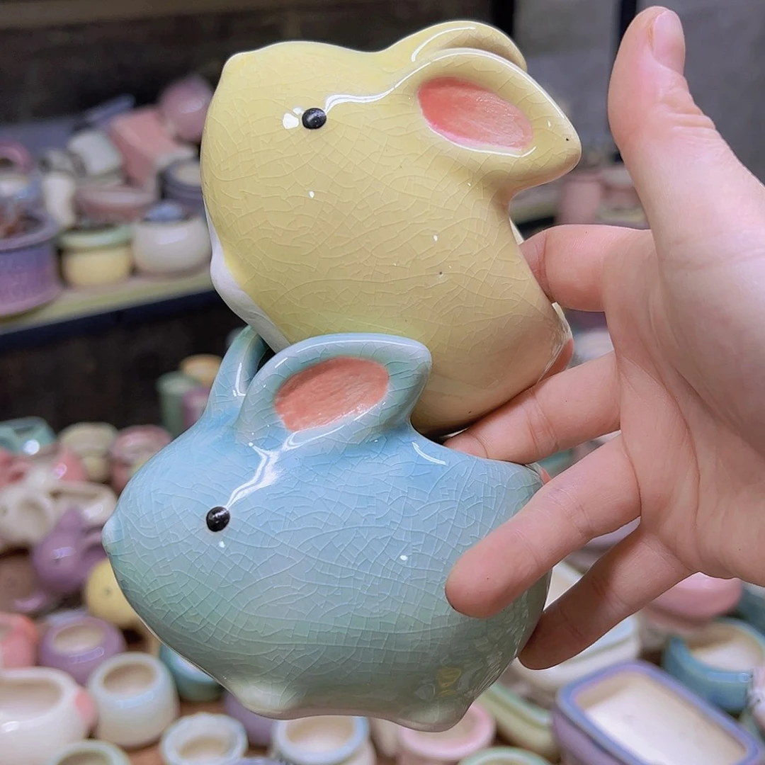 陶瓷花盆当场满12包邮