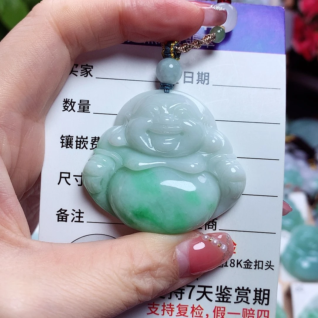 翡翠未镶嵌颈饰佛公17
