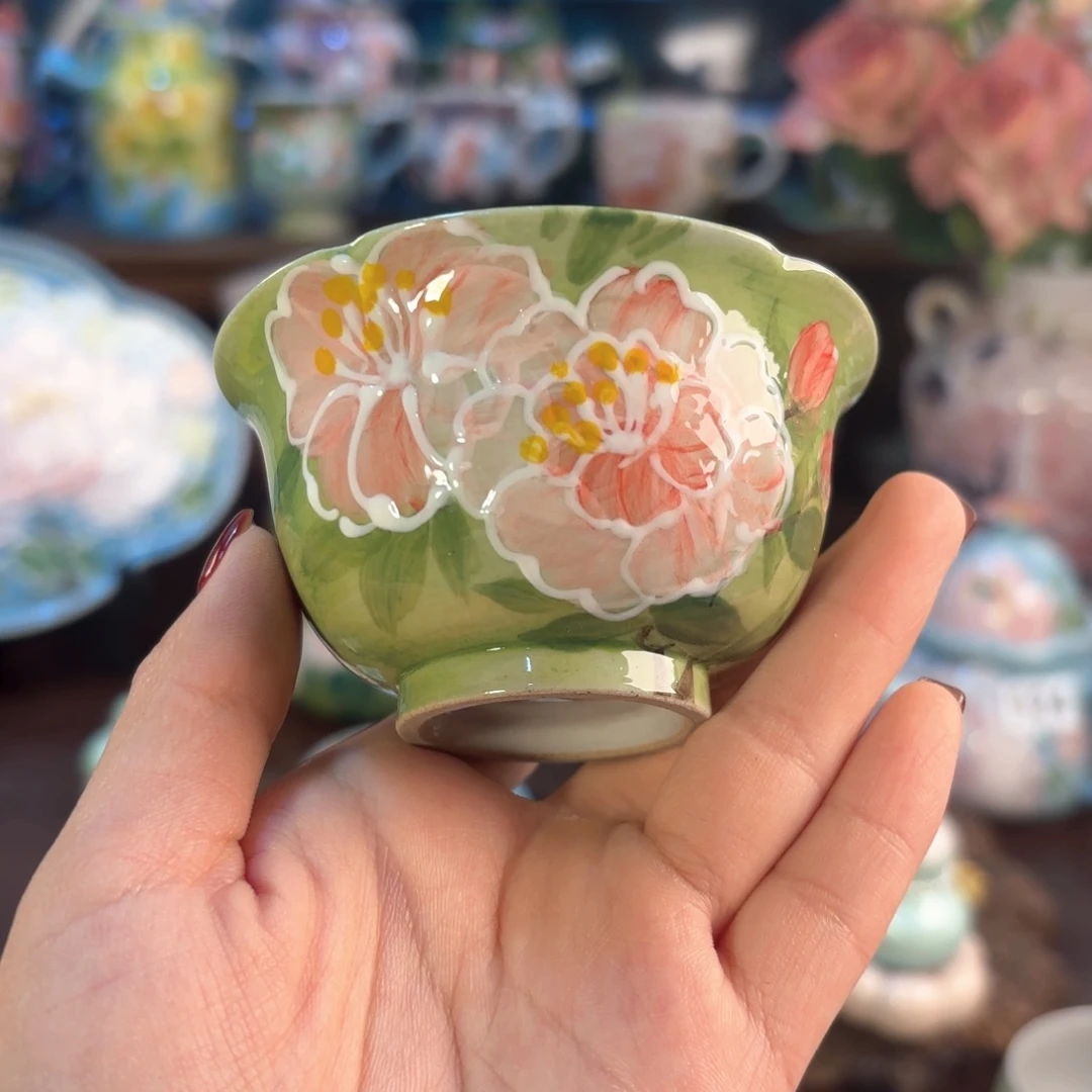 景德镇手绘高温釉下彩陶瓷茶具