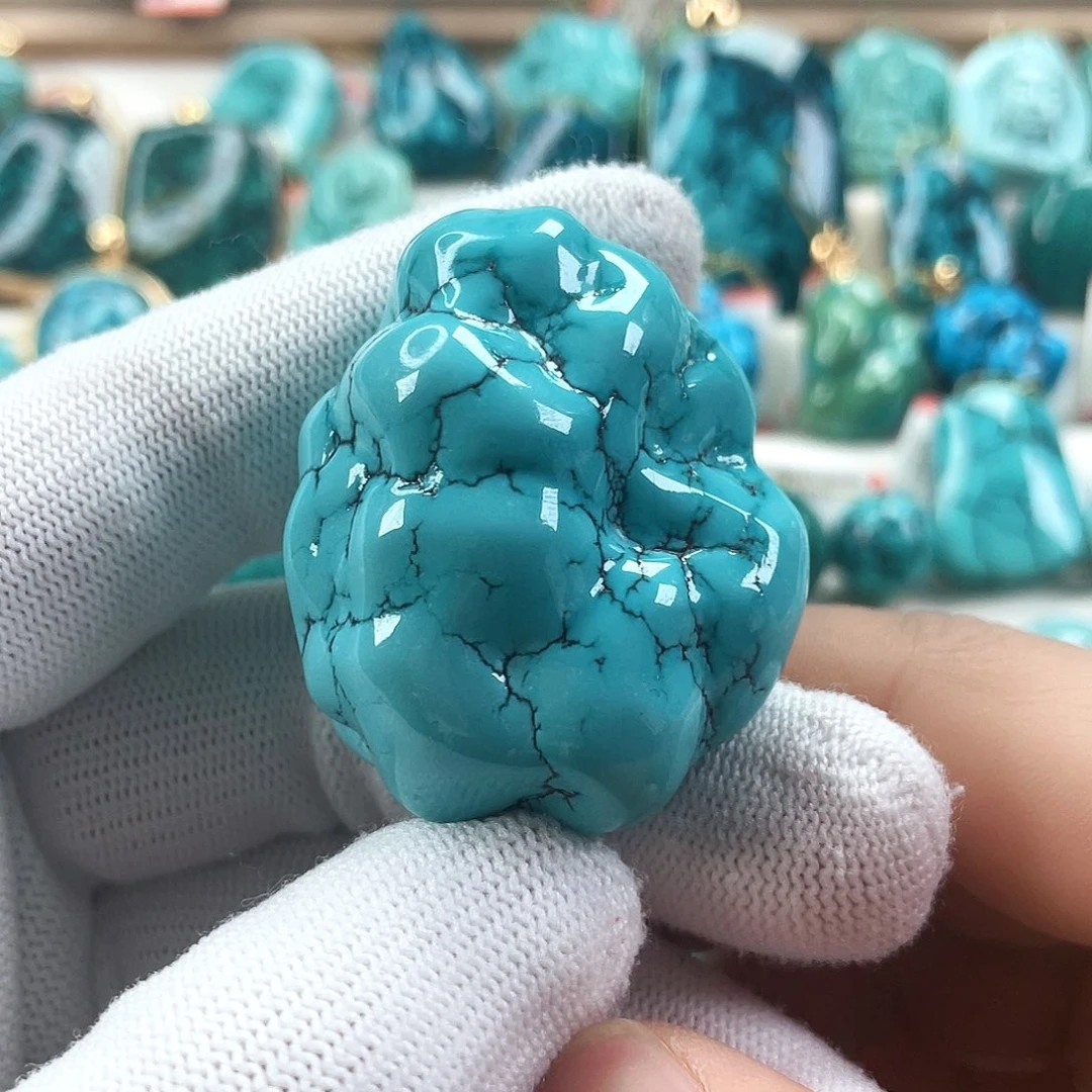 绿松石未镶嵌车挂