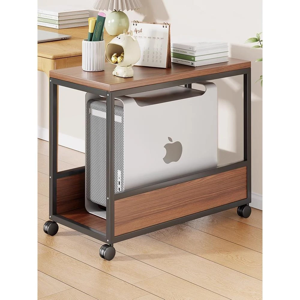 电脑主机托架带滑轮可移动机箱底座电脑机箱托盘家用办公室主机架