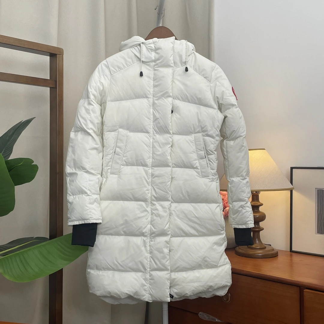99新 CANADA GOOSE 青奢荟/S码/加拿大鹅中长白色羽绒服////91011