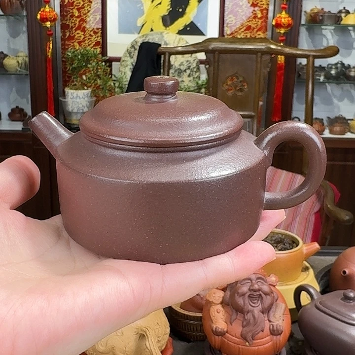 紫砂茶壶德钟紫泥