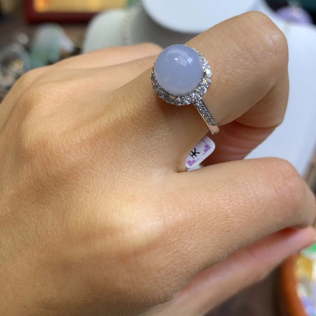 翡翠颈饰银S925镶嵌翡翠吊坠