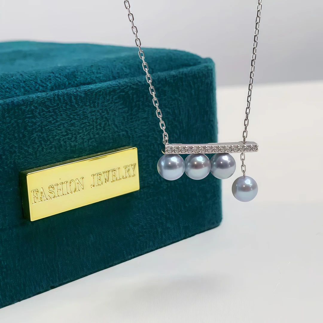 「柜台同款」5-6mm设计款真多麻海水珍珠吊坠