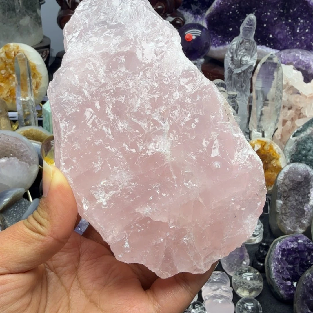 摆件未镶嵌紫晶粉水晶