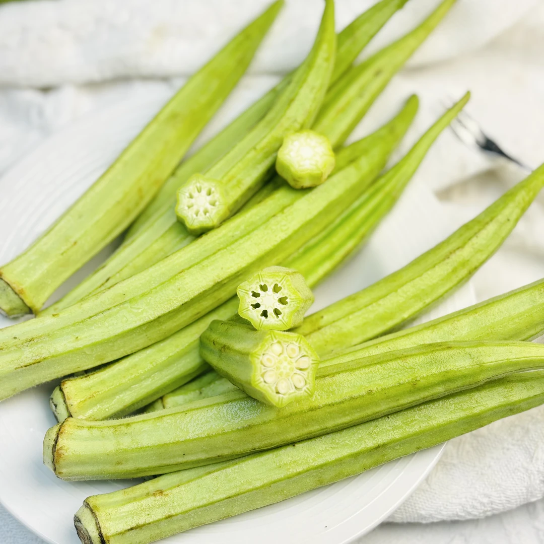 奶油秋葵皇后清甜脆嫩无刺无渣可鲜食可凉拌