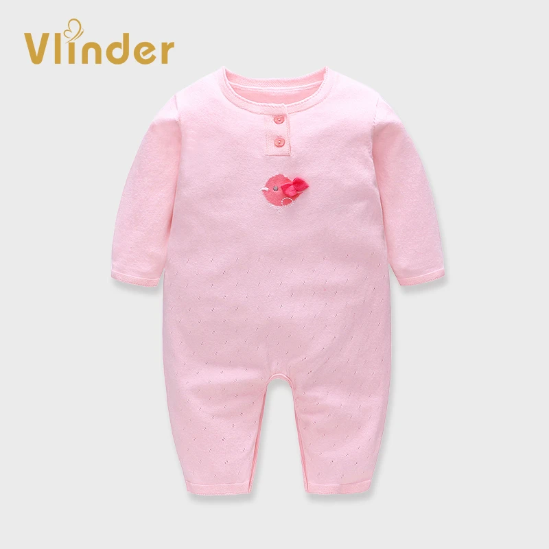 女宝新生儿春季新款婴幼儿婴儿长袖公主宝宝连体衣满月爬服百天