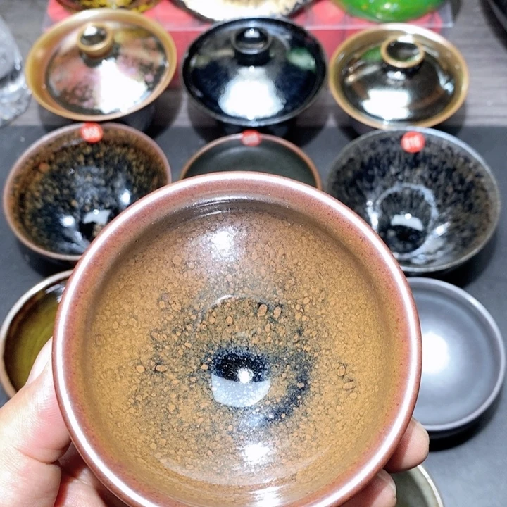茶盏建盏铁胎原矿釉主人杯品茗杯茶壶茶具