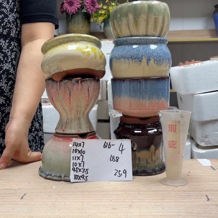 紫砂花盆多肉花盆微瑕4