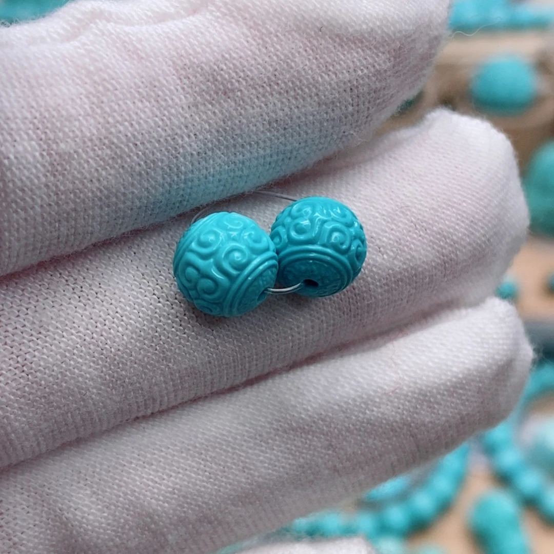 绿松石未镶嵌珠宝奇石8mm