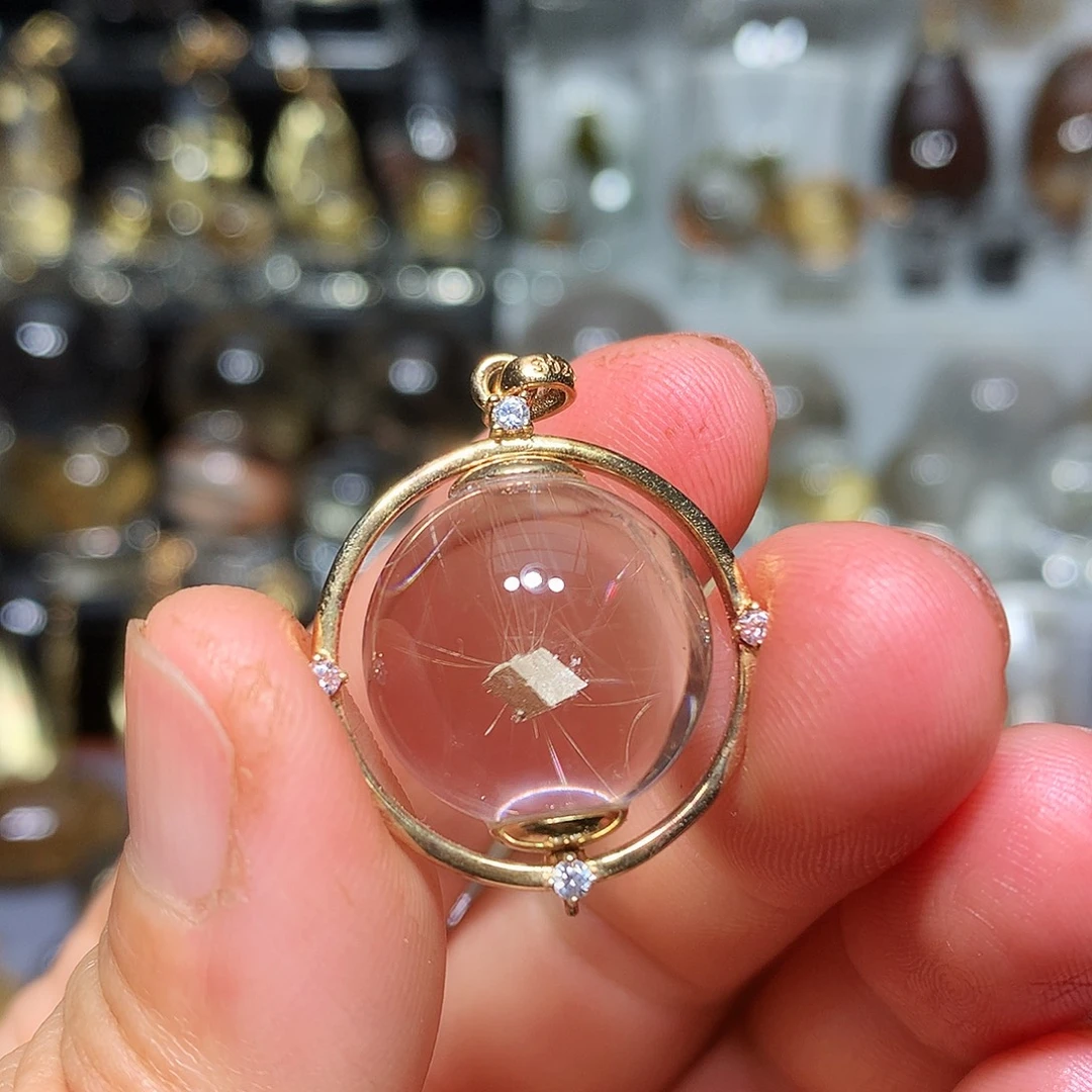 用***4银S925镀金镶嵌水晶珠宝半成品定制款