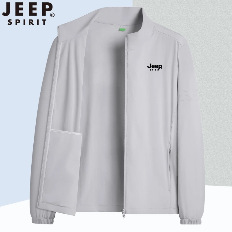 JEEPSPIRIT吉普新款户外冰丝薄款皮肤衣透气防紫外线钓鱼防晒衣