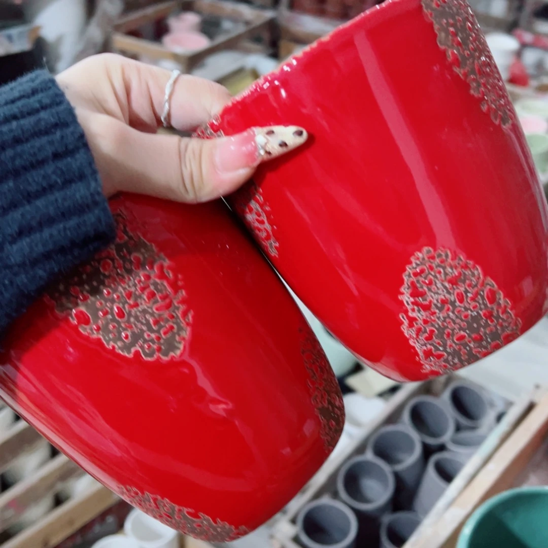 有孔，陶瓷花盆满10米包邮发货