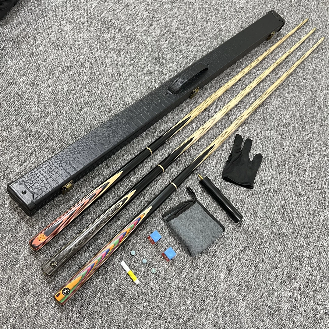 羽墨白蜡木3/4分体中式黑八手工杆台球杆小头斯诺克美式九台球杆