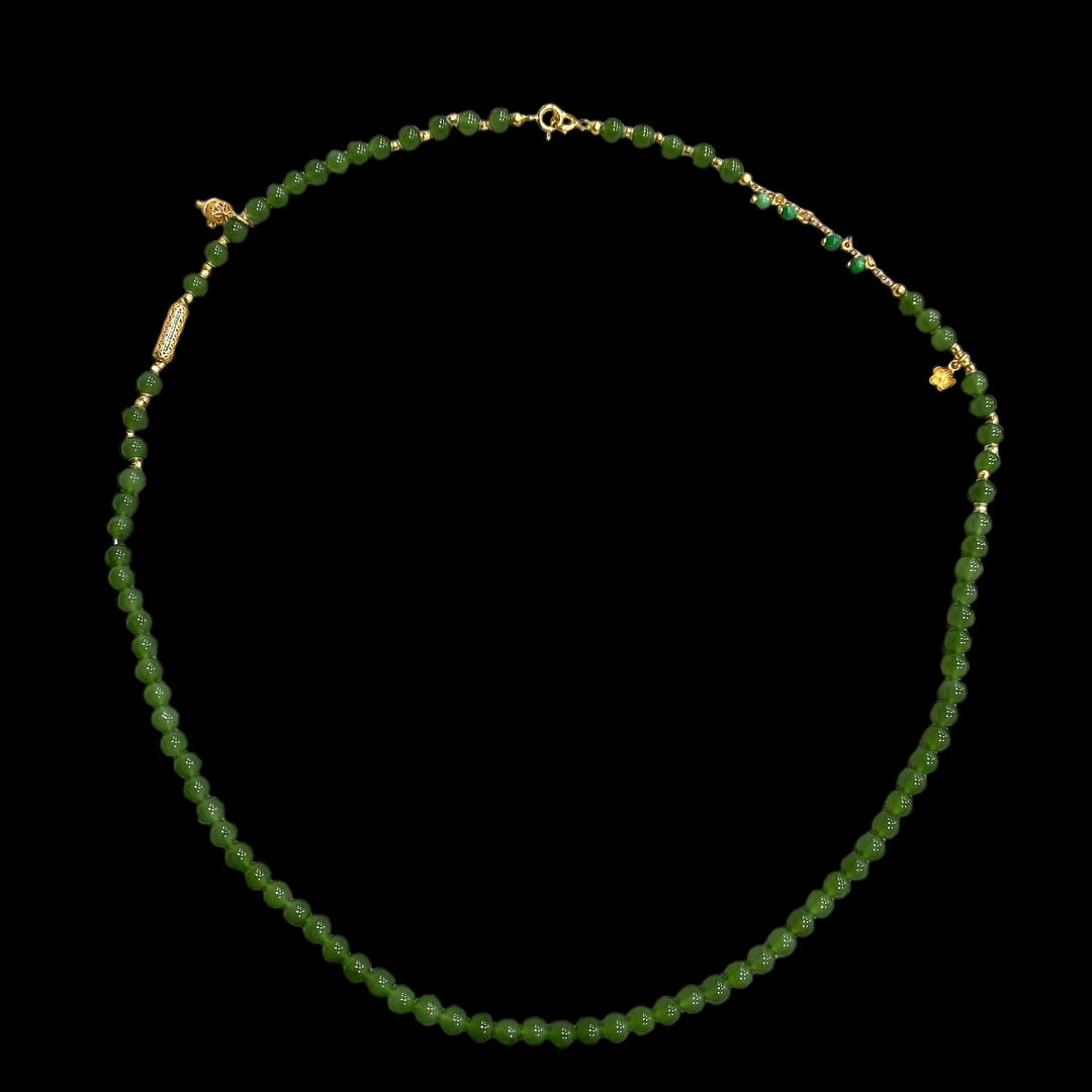 N0345和田玉项链链多样性发一