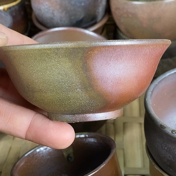建水紫陶柴烧茶器，放漏炸，00019