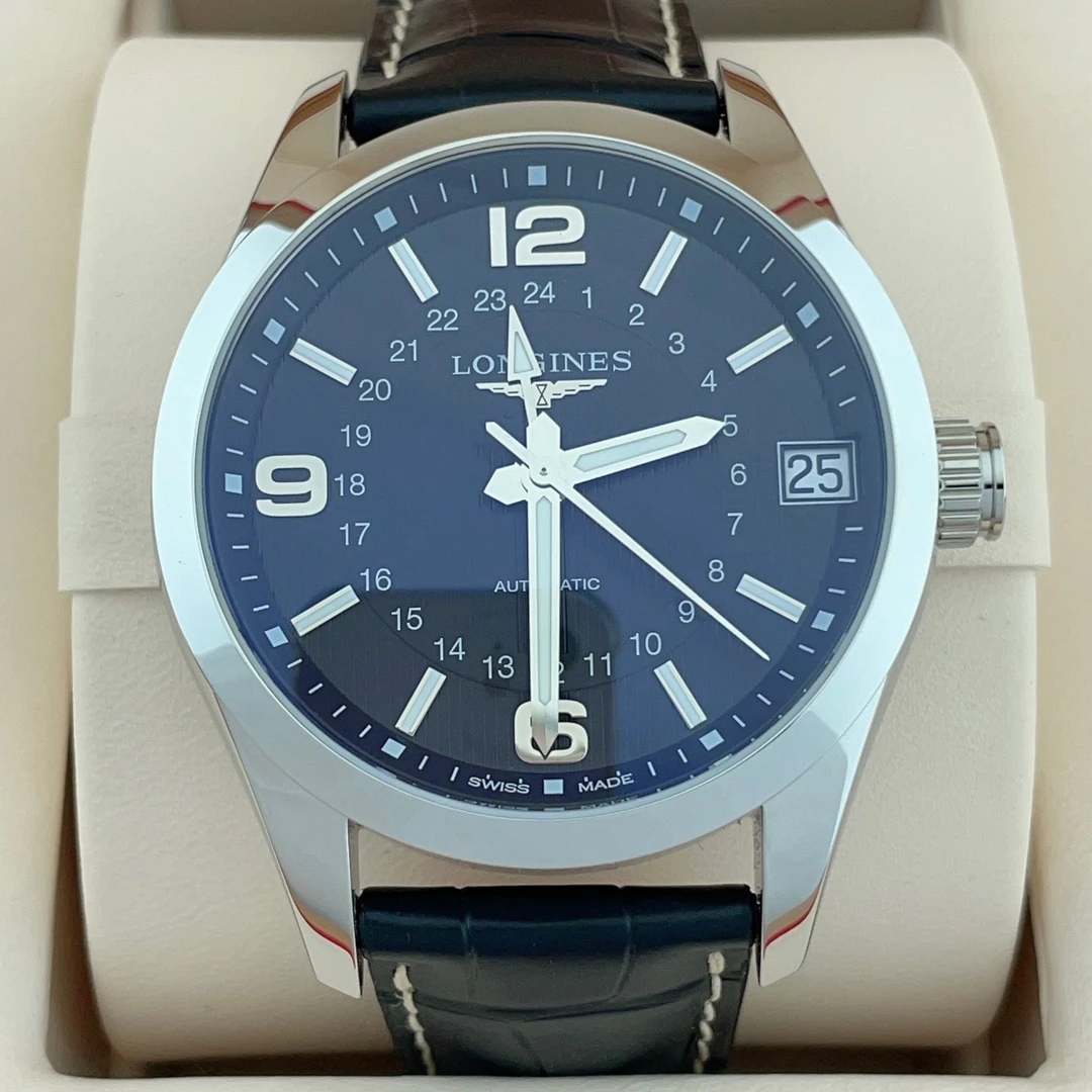 全新未使用 Longines/浪琴 康铂系列男士腕表机械表42mm表径休闲