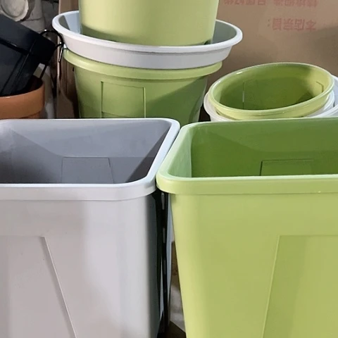 树脂中野方盆30口3个灰3个绿无托