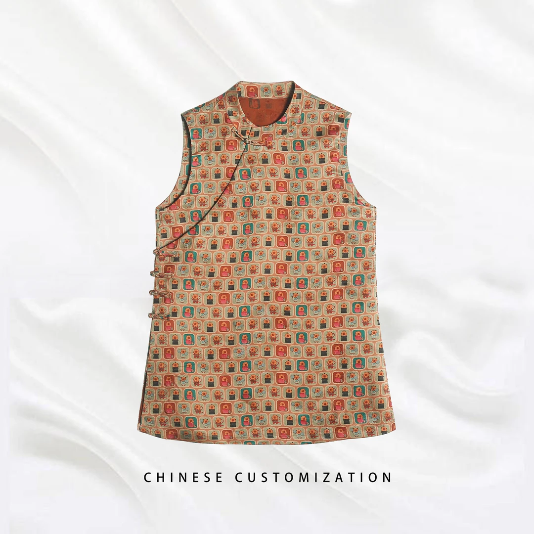 【卡皮巴拉】满分桑蚕丝红云纱 超Q新中式国风旗袍奥黛25QY530