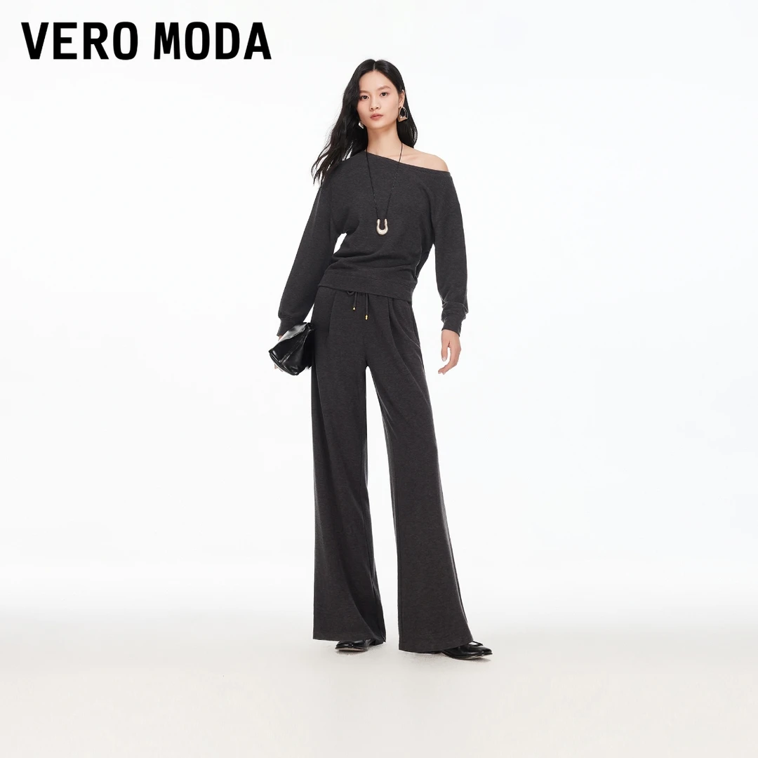 Vero Moda休闲裤26春季新款含莱赛尔通勤百搭阔腿裤宽松显瘦百搭