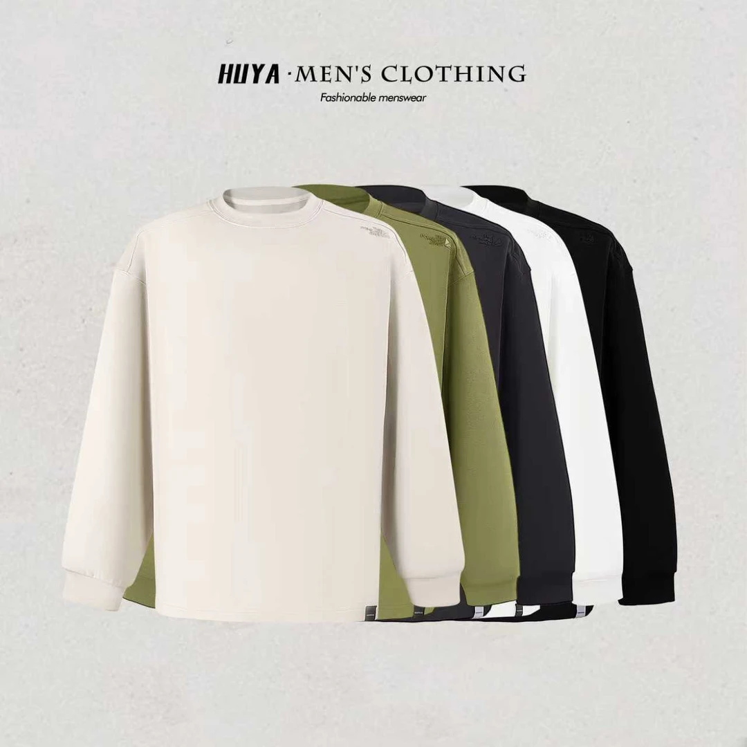 虎牙兄弟炽芯双面暖绒圆领长袖2025冬季亲肤保暖百搭打底衫M66852