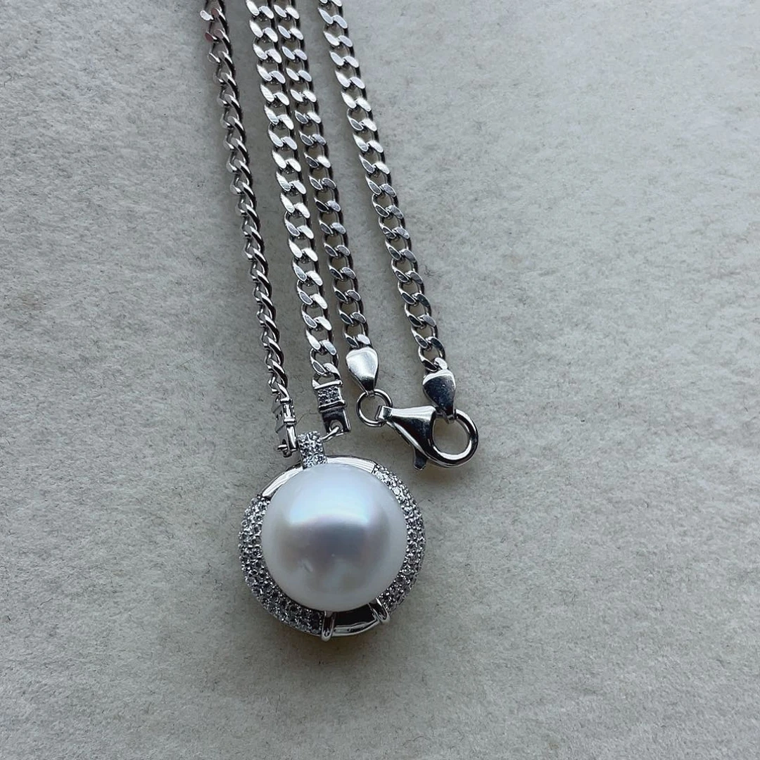 海水珍珠银S925镶嵌套链108