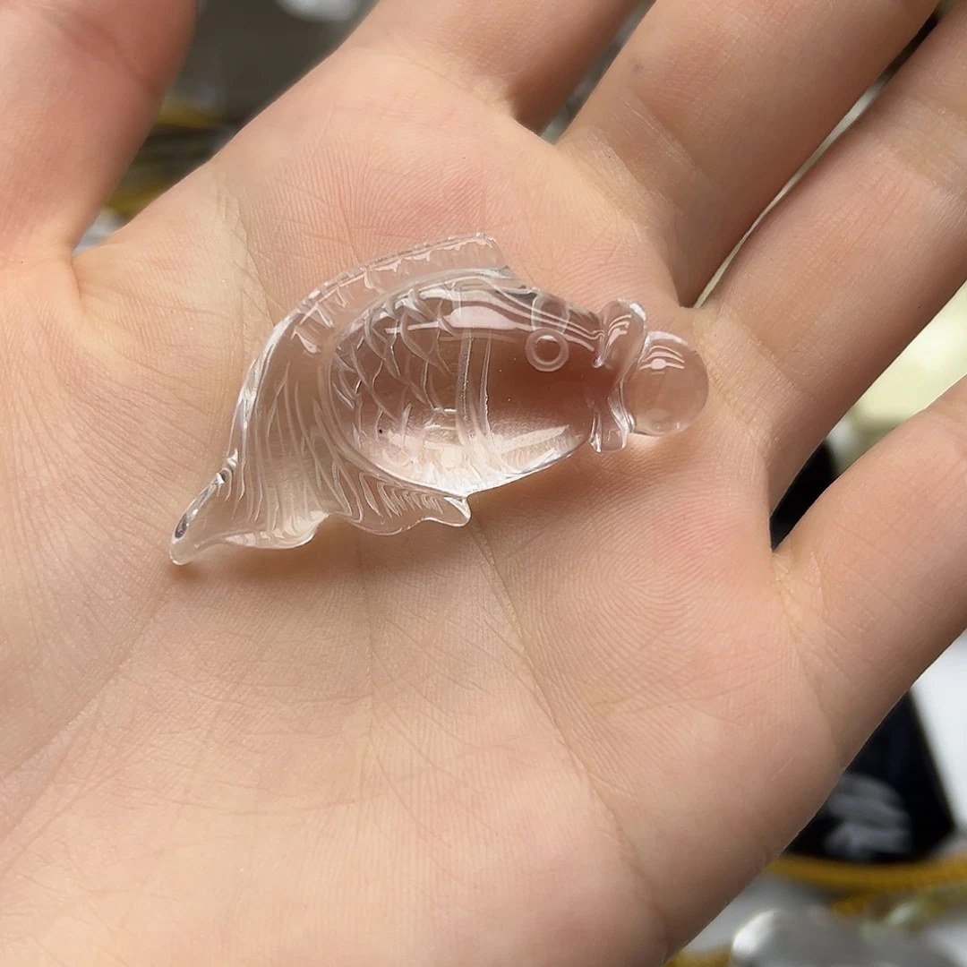 颈饰水晶未镶嵌白水晶小鱼