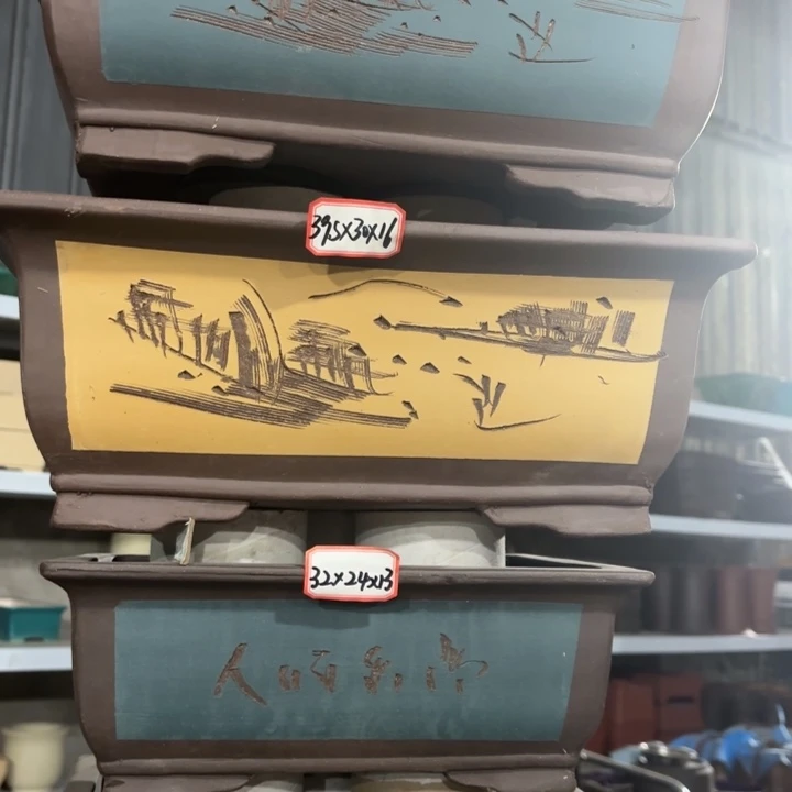 紫砂花盆128-4。