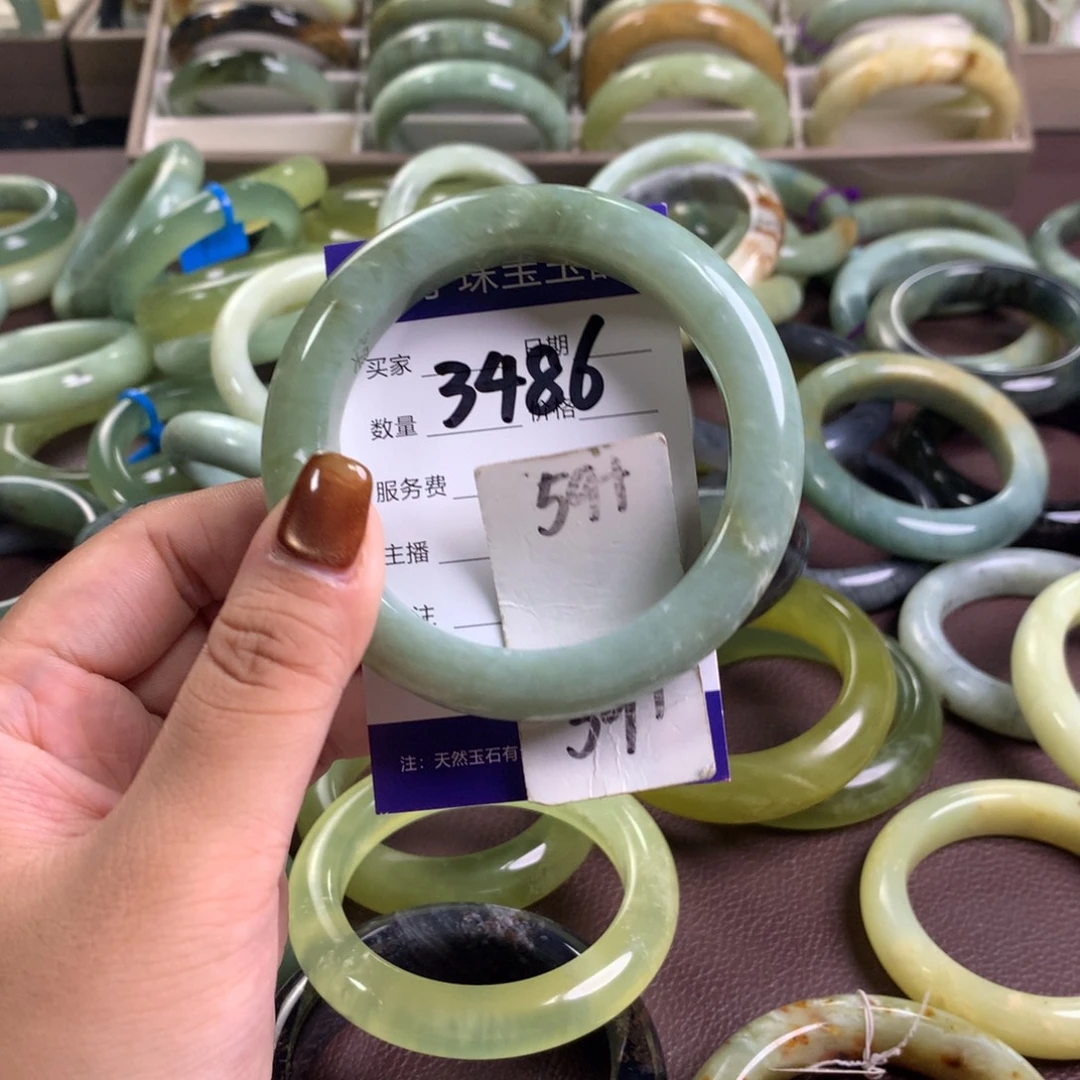 未镶嵌蛇纹石玉手镯3486
