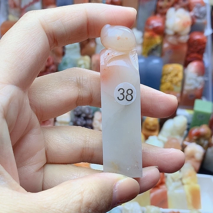 夏***蓝昌化石印石名章定制