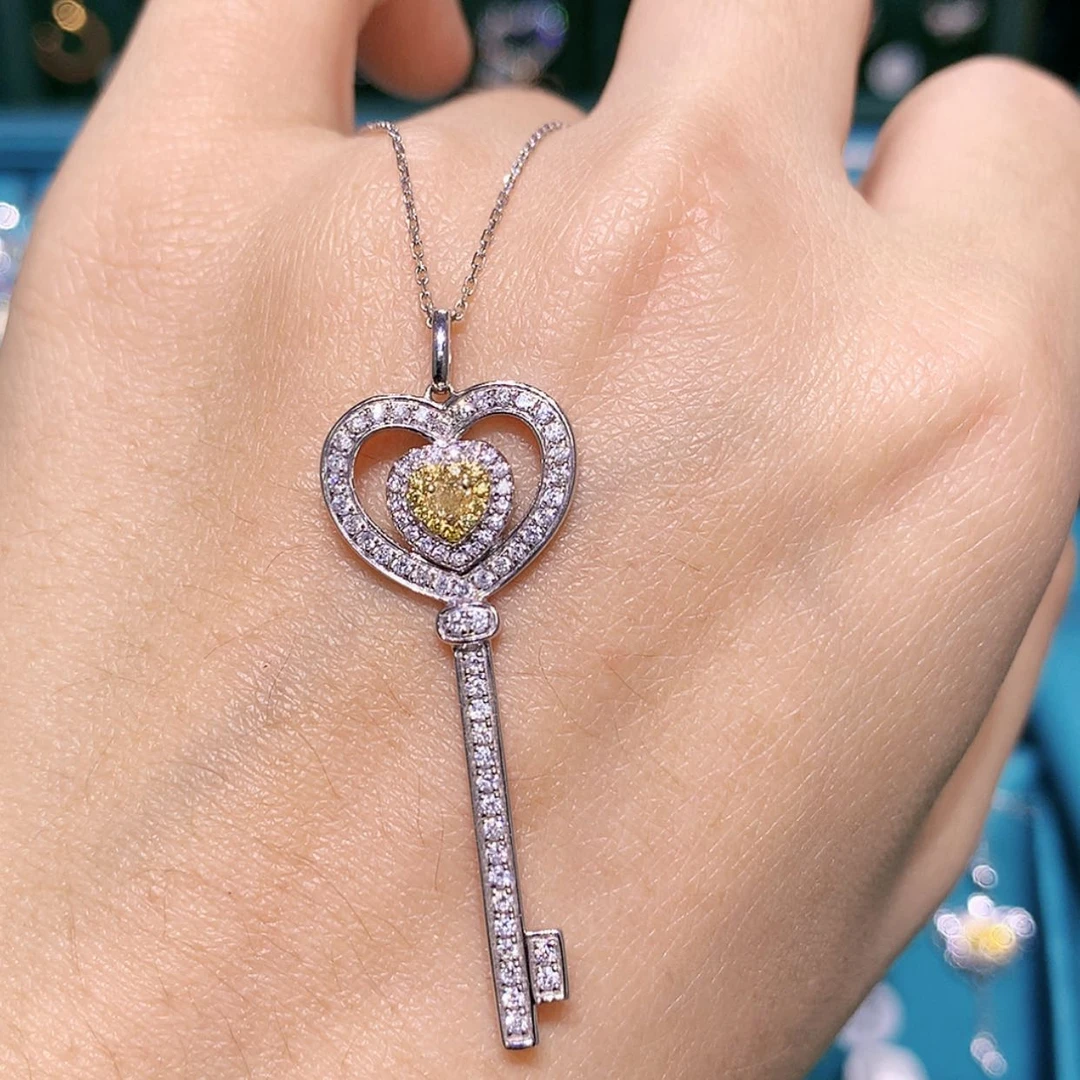 【闪购商品】钻石颈饰18K金镶嵌项链