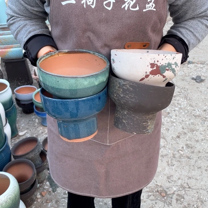 花盆紫砂口15高12瑕疵瑕疵