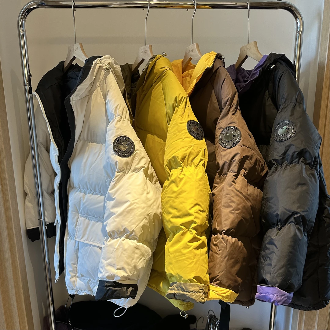 9157——冬季中长款连帽棉服外套