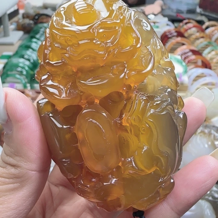 玛瑙/玉髓合金手把件