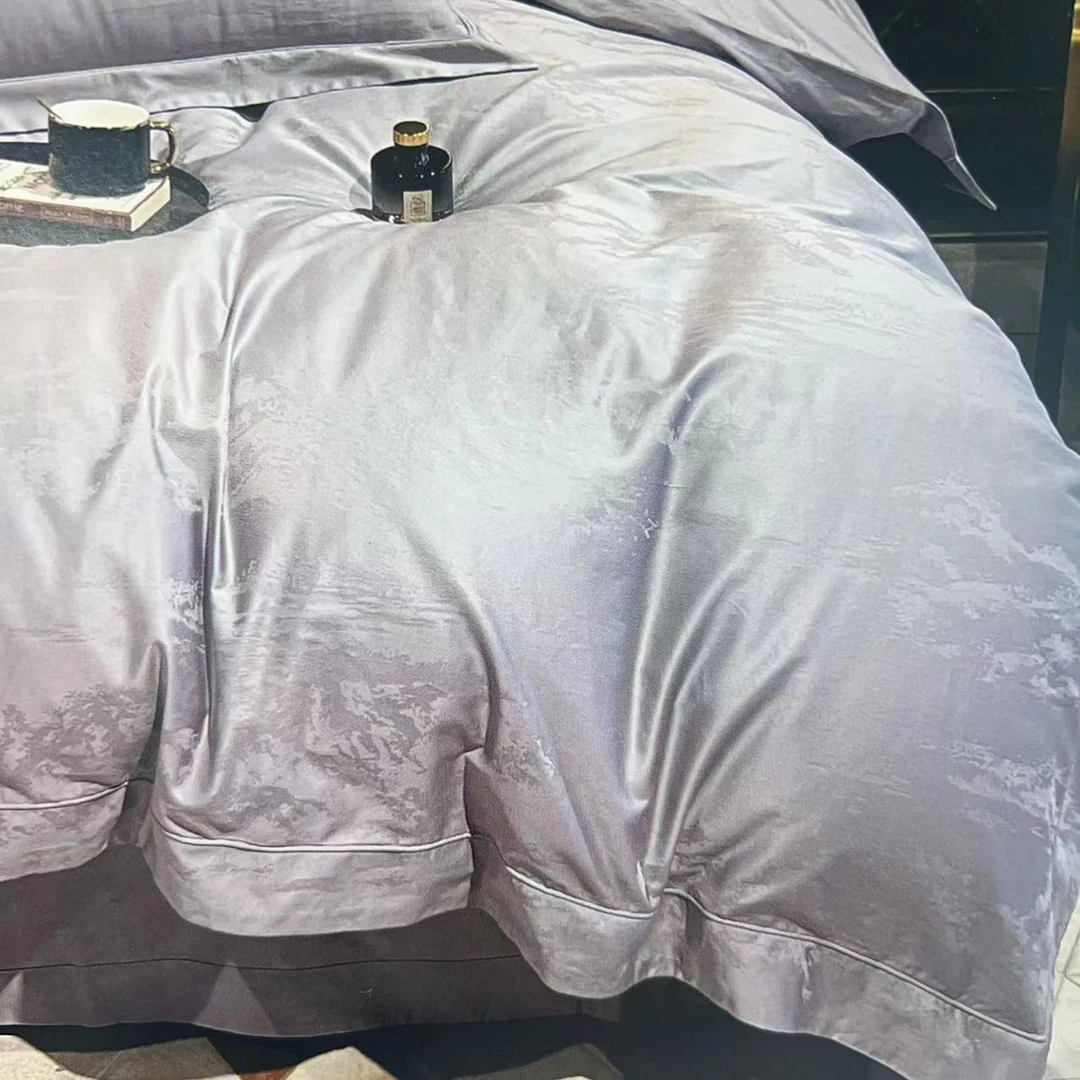 【高货清仓】高端轻奢全棉匹马棉提花四件套-山居图/灰